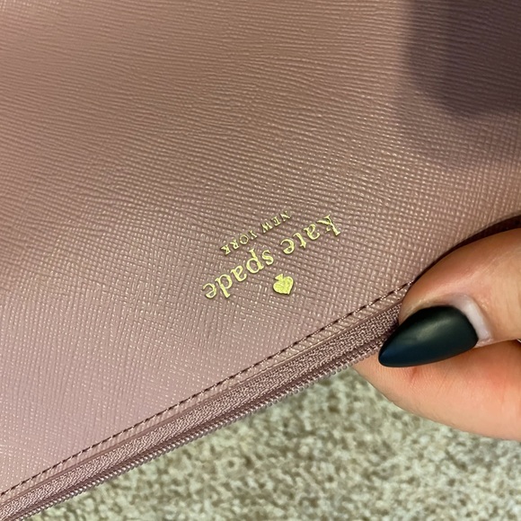 Kate spade pink sparkly leather feel clutch bag - Picture 2 of 4